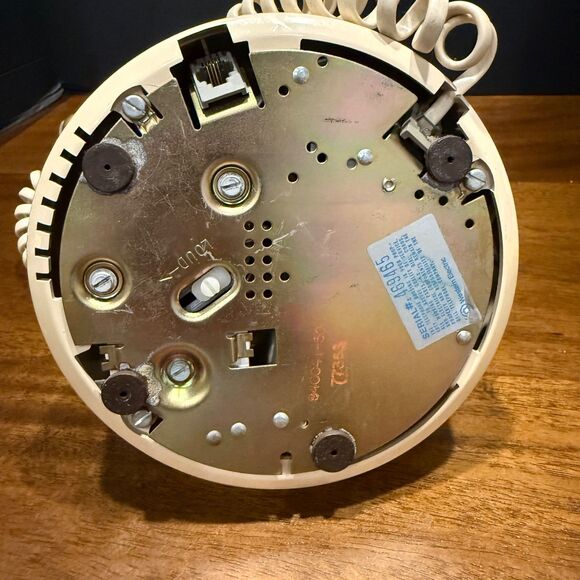 Vintage 1970’s French Style Western Electric Rotary Cream Desk Phone w/ Handset - Picture 11 of 11